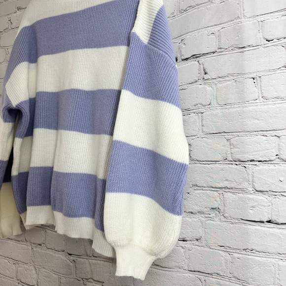 Color Block Drop Shoulder Ribbed Knit Sweater - Picture 8 of 10
